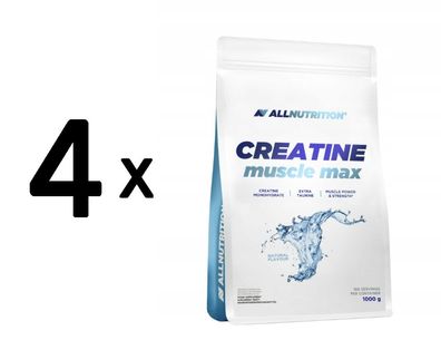 4 x Allnutrition Creatine Muscle Max, Natural - 1000g
