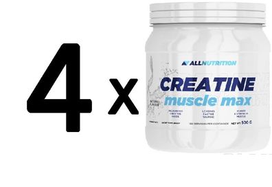 4 x Allnutrition Creatine Muscle Max, Natural - 500g
