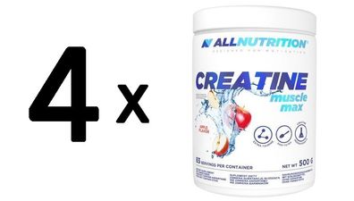 4 x Allnutrition Creatine Muscle Max, Apple - 500g