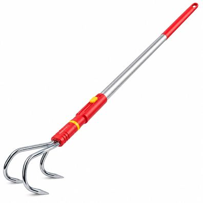 Grubber Jäter Gartenkralle Kultivator 144cm mit Alu-Stiel + Kralle Gartengrubber