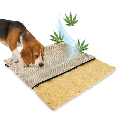 mümmi Hundebett HANF Hundekissen Cord-Bezug