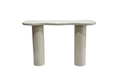 MDF-Konsole in Latte-Creme glänzend