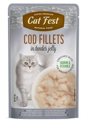 Cat Fest Katzenfutter im Beutel „Cod Fillets in Jelly“ 70 g