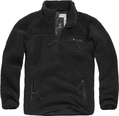Brandit Jacke Teddyfleece Troyer in Black