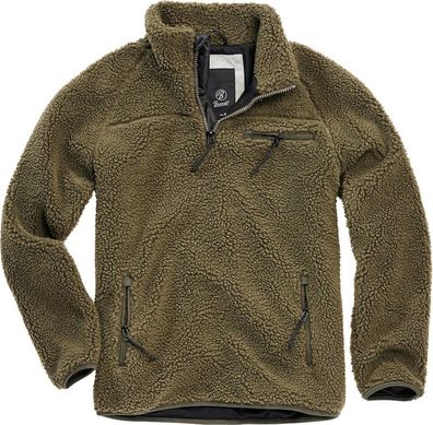 Brandit Jacke Teddyfleece Troyer in Olive
