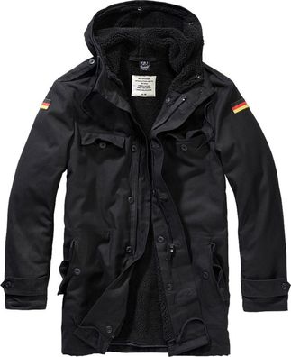 Brandit Jacke BW Parka Flag in Black