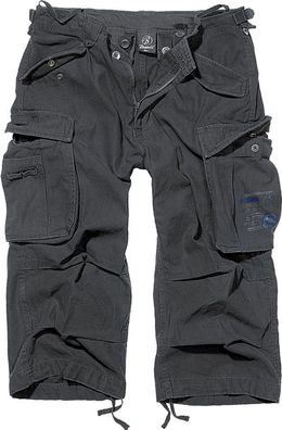 Brandit Shorts Industry Vintage 3/4 in Black