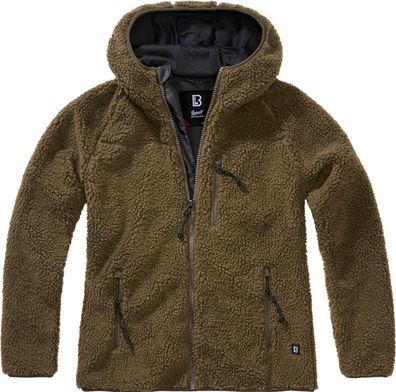 Brandit Women Jacke Ladies Teddyfleecejacket hood Olive