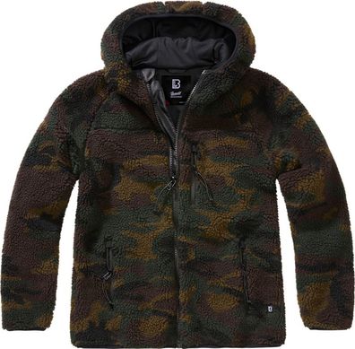 Brandit Women Jacke Ladies Teddyfleecejacket hood Woodland