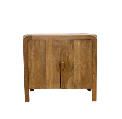 Mango-Sideboard massiv, 2 Türen, natur, Holzfüße