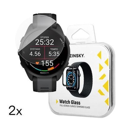 Gehärtetes Glas für Garmin Forerunner 165 Full Glue Uhr - 2 Stück
