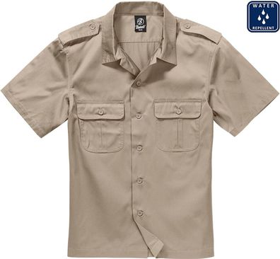 Brandit Hemd US Shirt 1/2 Arm in Beige
