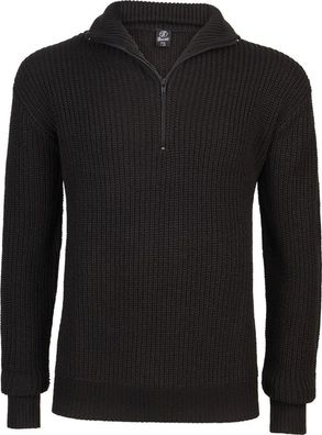 Brandit Hoodie / Sweatshirt Marine Pullover Troyer in Black