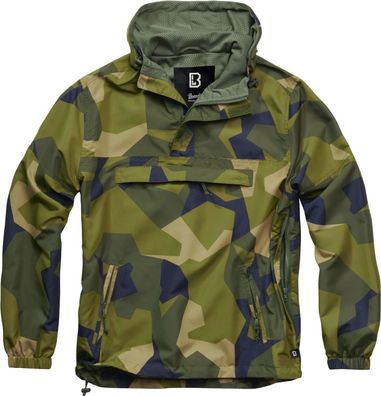 Brandit Jacke Summer Windbreaker in Swedisch Camo M90