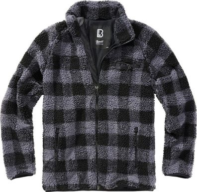 Brandit Herren Jacke Teddyfleece Jacket Black/Grey