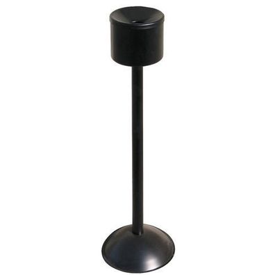 Selbstverlöschender Standaschenbecher schwarz, Durchmesser 15 cm, Höhe 86 cm