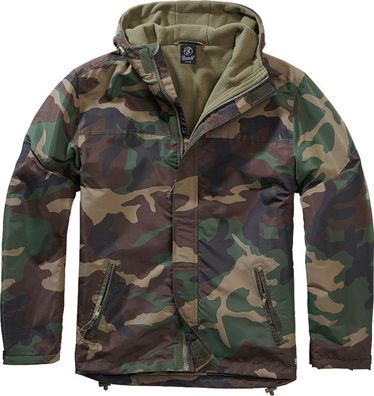 Brandit Jacke Windbreaker Frontzip in Woodland