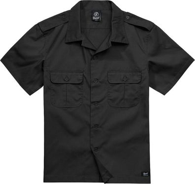 Brandit Hemd US Shirt Ripstop 1/2 Arm in Black