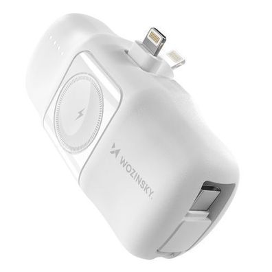 Mini-Powerbank 5000 mAh, 15 W, Lightning für iPhone & Apple Watch, Weiß