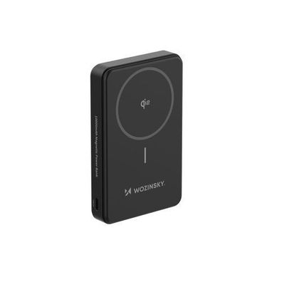 Qi2 10000mAh Magnetische Powerbank mit USB-A, USB-C, 22,5W PD-Ladestation - Schwarz