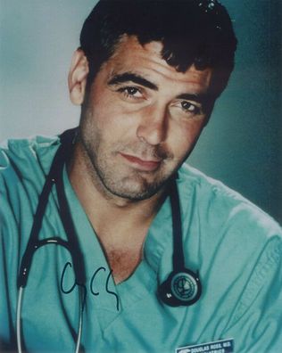 Original Autogramm GEORGE Clooney auf Großfoto
