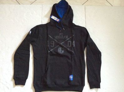 S04 FC Schalke 04 Kapuzen-Sweat-Shirt Black Gr. M + XL neu