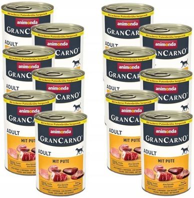 Animonda GranCarno Nassfutter für ausgewachsene Hunde mit Truthahnfleisch,