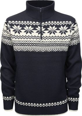 Brandit Herren Strickjacke Troyer Norweger Navy
