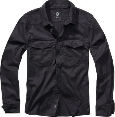Brandit Hemd Flanellshirt in Black
