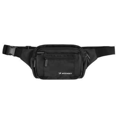 Unisex-Bauchtasche mit verstellbarem Riemen, wasserdicht - schwarz
