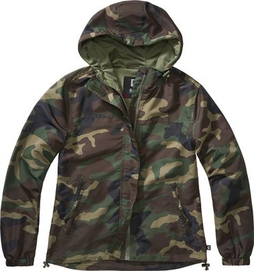Brandit Women Jacke Ladies Summer Windbr. frontzip Woodland