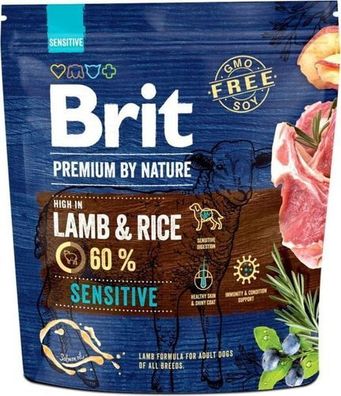 Brit Premium by Nature Sensitive Lamb 1kg Hundefutter für empfindliche Hunde mit Lamm