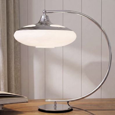 cagü: Design Tischlampe Laterna Weiß Glas GLAS 45cm SPACE AGE