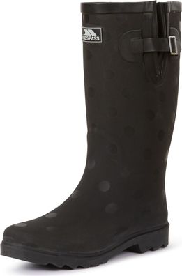 Trespass Damen Gummistiefel Elena - Female Welly Black Polka Dot