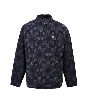 OXBOW Fleece Psych Quarer Zip Printed deep marine