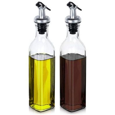 Glasflaschen für Öl und Essig mit Dosierer 250 ml 2 Stück