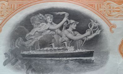Aktie united states lines company Aktie historisches Wertpapier entwertet Schiff