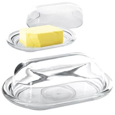 Butterdose aus Glas