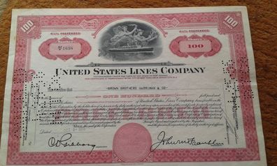 Aktie united states lines company Aktie historisches Wertpapier Schiff Reederei
