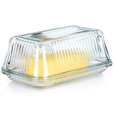 Butterdose aus Glas