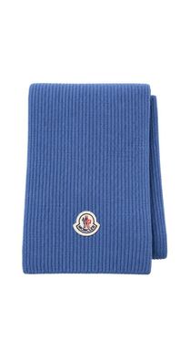 Moncler Kaschmir Schal in Blau Unisex