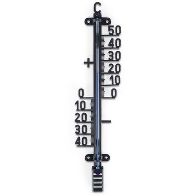 Schwarzes Außenthermometer 25 cm