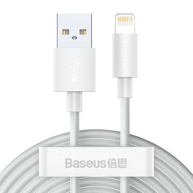 2x USB-Lightning-Kabel für iPhone, Schnellladefunktion, Power Delivery, 1,5 m, Weiß