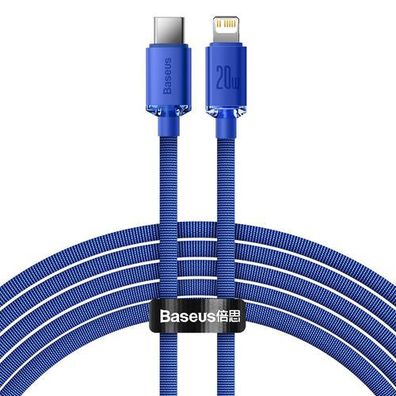 Kabel für schnelles Laden und Datenübertragung USB-C iPhone Lightning 20W 2m blau