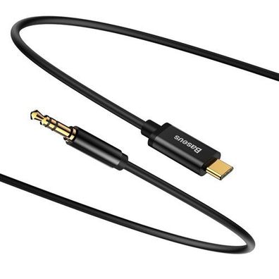 Stereo-Audiokabel AUX-Adapter 3,5-mm-Miniklinke auf USB-C, 120 cm, schwarz