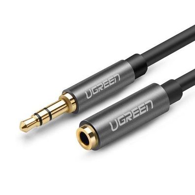 Kopfhörer-Verlängerungskabel AUX 3,5-mm-Miniklinke 1 m silber