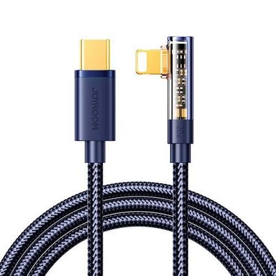 Abgewinkeltes Kabel für iPhone USB-C - Lightning 20 W 480 Mbit/s 1,2 m blau