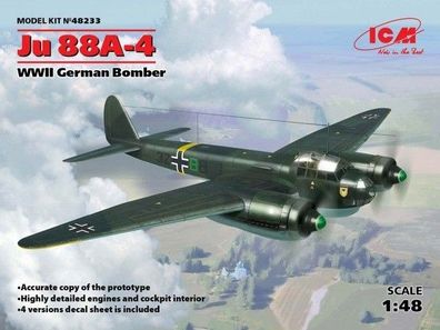 ICM Junkers Ju 88A-4 Deutscher Bomber 48233 in 1:48 ICM 3318233 Bausatz