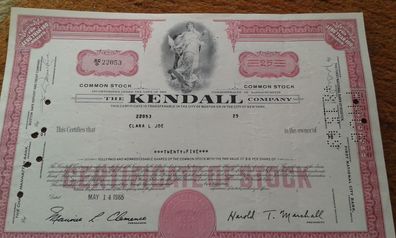 Aktie The Kendall Company Aktie historisches Wertpapier entwertet rosa