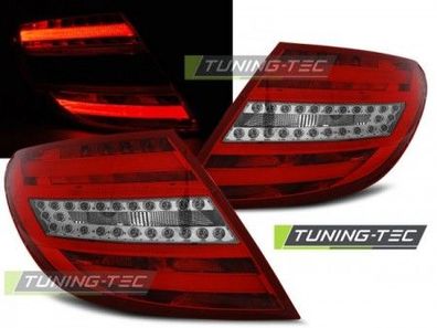 LED Lightbar Design Rückleuchten Mercedes Benz C-Klasse W204 Limousine 07-10 rot/kla